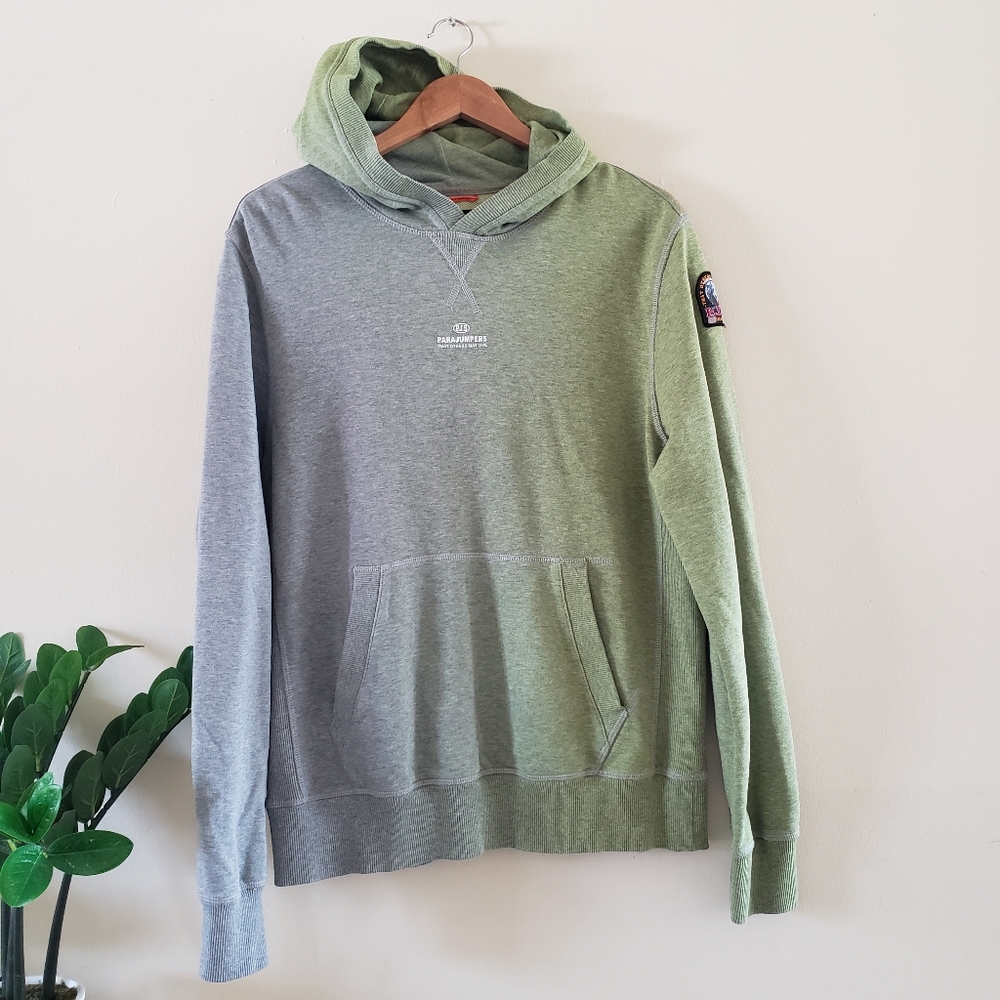 PARAJUMPERS Ombre Men's  Cotton Fleece Pullover Hoodie - L ( Made In Italy)